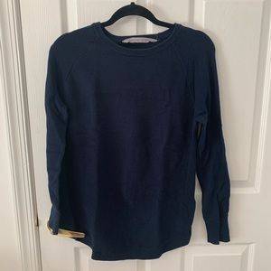 Athleta Navy crew neck pullover sweater